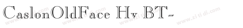 CaslonOldFace Hv BT字体转换